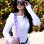 Purple Graffiti Hearts Bag Strap | Extra Long Crossbody Replacement Bag Strap, thumbnail 4 of 5