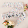 Vintage Style Personalised Floral Hen Party Sash, thumbnail 1 of 4