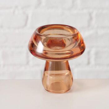 Mushroom Duel Glass Candle Holder : Set Of Two, 4 of 6