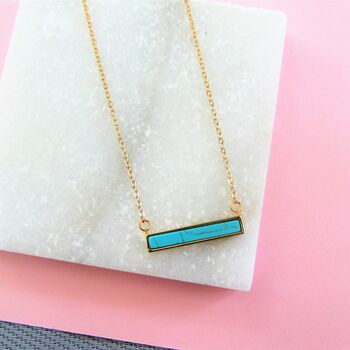 Turquoise Bar Necklace, 2 of 2