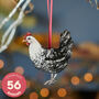 Christmas Chicken Hanging Decoration, thumbnail 1 of 10