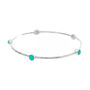 Sterling Silver Turquoise Gemstone Bangle, thumbnail 6 of 8
