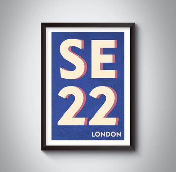 Se22 East Dulwich London Postcode Art Print, 6 of 6