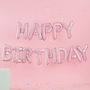 Matte Pink Happy Birthday Balloon Bunting Decoration, thumbnail 1 of 3