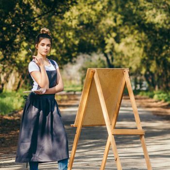 Linen Pinafore Apron | Studio Artist Smock, 7 of 12