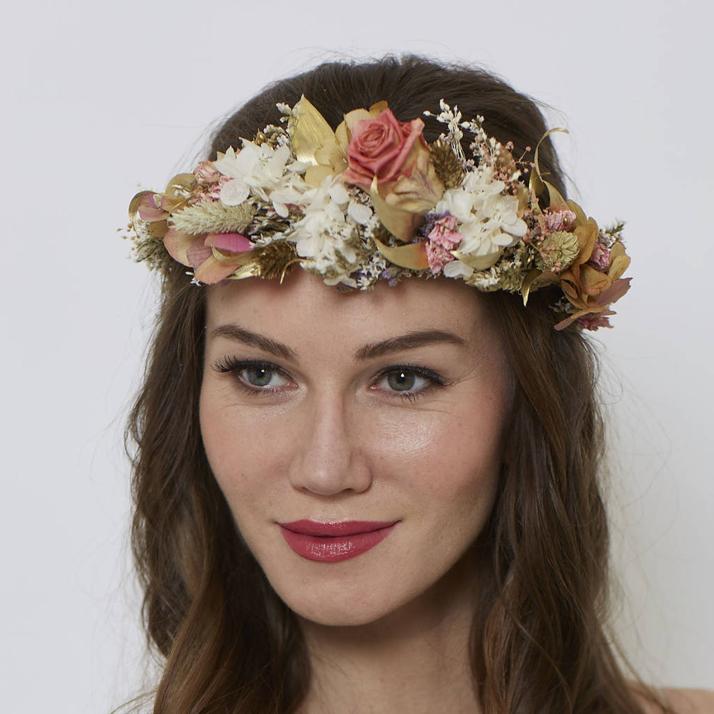 Coral Retro Horseshoe Crown By Sophie and Luna