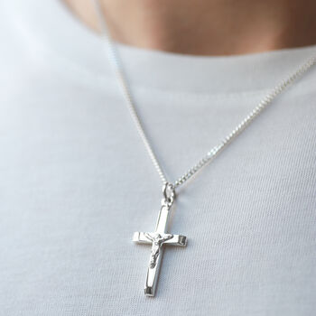 Sterling Silver Crucifix Pendant, 2 of 5