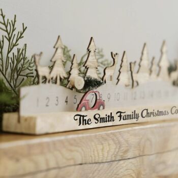 Personalised Wooden Reusable Christmas Advent Calendar, 2 of 6
