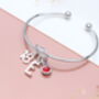 Personalised Milestone Birthday Cuff Bracelet, 18th, 21st, 30th, 40th, 50th, 60th, 70th, thumbnail 6 of 10