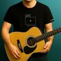 Guitar Shirt Gift For Guitarists. 'Life One Fret at a Time' Single Fret Statement Shirt, thumbnail 1 of 10