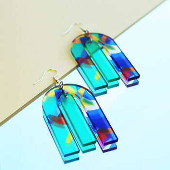 Printed Modern Acrylic Earrings, 4 of 12