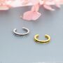 Black Cz Ear Cuff In Sterling Silver, thumbnail 3 of 12