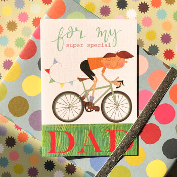 Bicycle Dad Greetings Card, 5 of 5