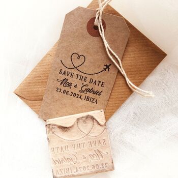 Destination Wedding Save The Date Rubber Stamps, 2 of 2
