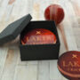 Set Of Four Personalised Cricket Ball Coasters, thumbnail 3 of 4