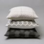 Mandawa Fan Flower Pattern Cushion Cover In French Grey, thumbnail 4 of 5