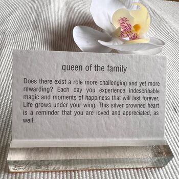 Queen Of The Family Silver Necklace For Mum, 4 of 5
