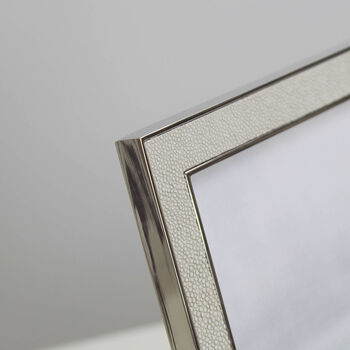 Ivory Faux Shagreen Photo Frame, 5 of 6