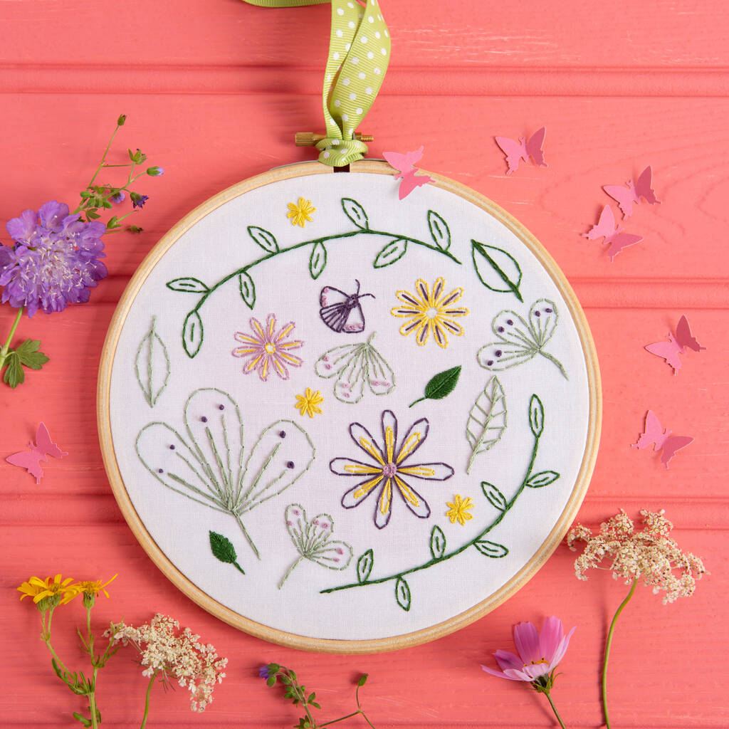 Wildflower Meadow Embroidery Kit By Hawthorn Handmade ...