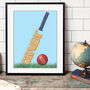 Personalised Cricket Bat Print, thumbnail 1 of 2