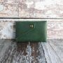 Personalised Green Oiled Leather Wallet, thumbnail 5 of 8