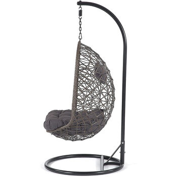 Rattan Wicker Outdoor Hanging Cocoon Egg Swing Chair, 5 of 8