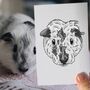 Personalised Guinea Pig Lover Portrait Face Print, thumbnail 5 of 12
