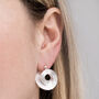 Sterling Silver Twisted Vinyl Hoops, thumbnail 2 of 6