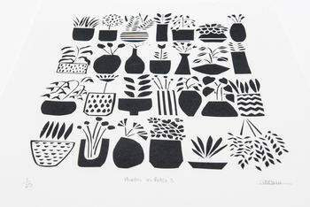 Plants In Pots Limited Edition Screen Print, 7 of 9