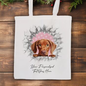 Personalised Christmas Vizsla Break Through, 7 of 10