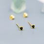 Extra Tiny 2mm Black Cz Stud Earrings, thumbnail 5 of 11