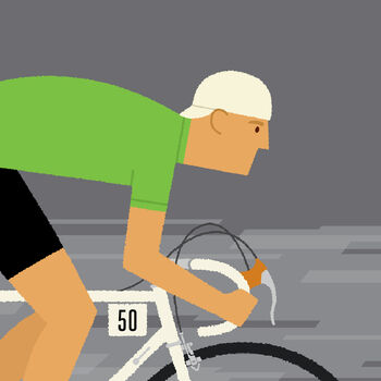 Personalised Cycling Print, Green Jersey, 6 of 8