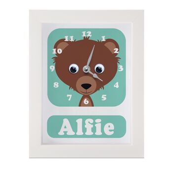 Personalised Childrens Bear Clock, 7 of 10