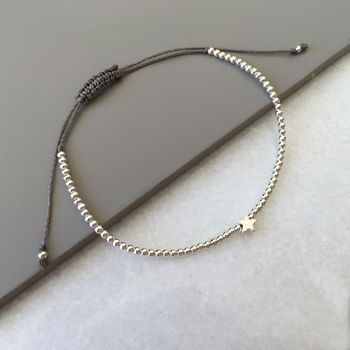Silver Stuff Adjustable Star Friendship Bracelet, 4 of 7