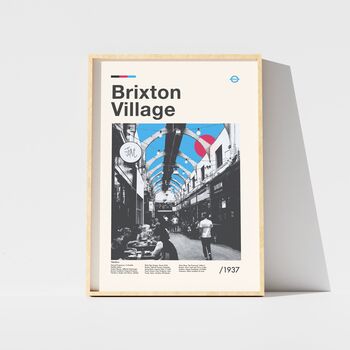 Brixton Village Mid Century Style Print, 4 of 9