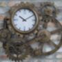 Industrial Antique Gold Large Cog Clock, thumbnail 1 of 2