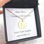 18k Gold Vermeil Plated Birth Flower And Name Necklace, thumbnail 5 of 8
