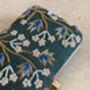 Emerald Green Handcrafted Ivy Rectangular Clutch, thumbnail 5 of 12