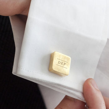 Initial Personalised Solid Square Cufflinks, 8 of 12