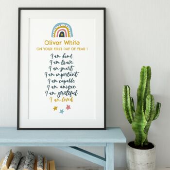 First Day Of School / Nursery / Year Affirmations Print, 5 of 6