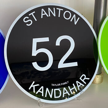 Personalised Family Ski Piste Marker Sign, 5 of 8