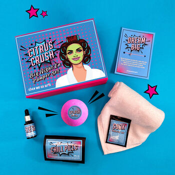 Pop Art Relaxation Pamper Set Bath Bomb Box For Mum Or Auntie, 2 of 9