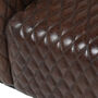Dark Brown Diamond Stitched Leather Armchair, thumbnail 2 of 2