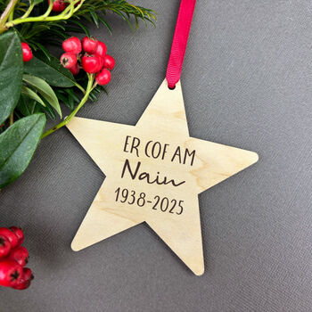 Personalised Memorial Welsh Decoration, 2 of 2