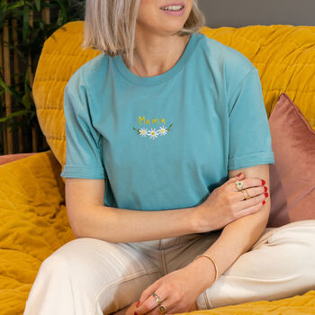 Embroidered Mama Daisy T Shirt, 4 of 6