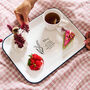 Personalised Birth Flower Enamel Tray, thumbnail 1 of 6