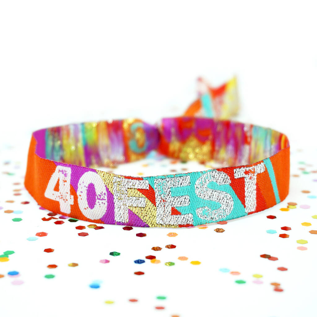 40 Fest 40th Birthday Party Festival Wristbands, 1 of 12