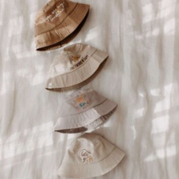 Bucket Hat Baby Kids Cotton Sunshine Unisex, 8 of 8