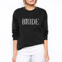 Bride Sweatshirt Silver Sparkle Wedding Bridal Gift, thumbnail 1 of 2