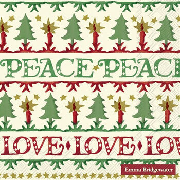 Joyful Christmas Lunch Napkins Peace And Love Set Of 20, 4 of 4